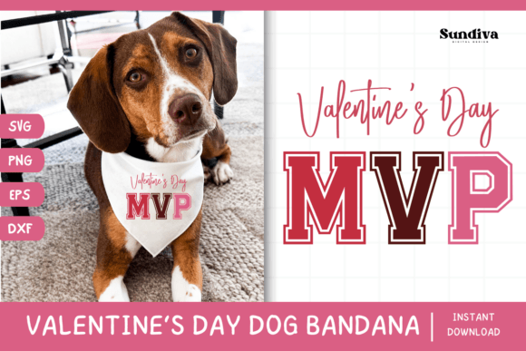Cute Valentine s Day Dog Bandana Quote 1 Graphics for Crafts
