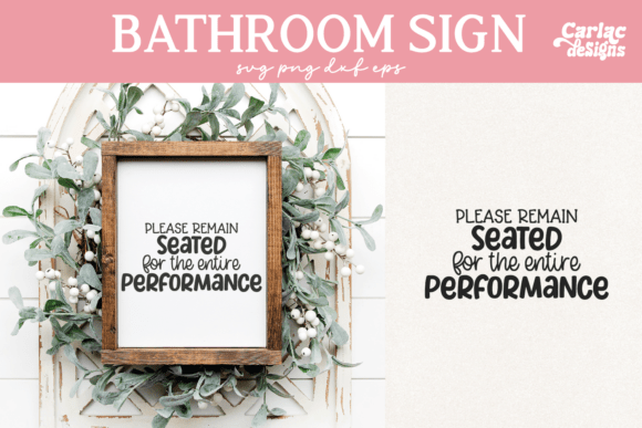 Funny Bathroom Quote Graphics for Crafts
