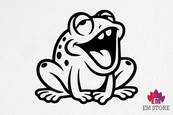 Funny Frog Clipart SVG, Baby PNG for Crafts and Graphics