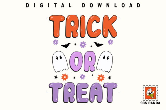 Halloween Quote Kawaii Retro PNG for Graphics and Crafts