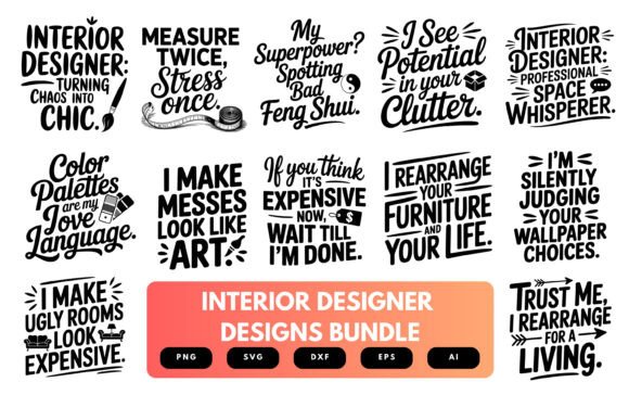 Interior Designer SVG Bundle: Premium Graphics for Crafts