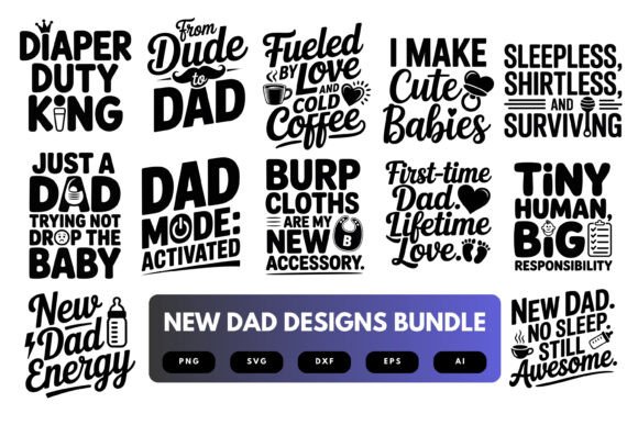 New Dad SVG Bundle: Premium Graphics for Crafts