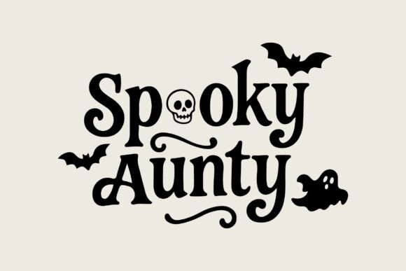 Spooky Aunty SVG, Halloween SVG Design for Graphics and Crafts