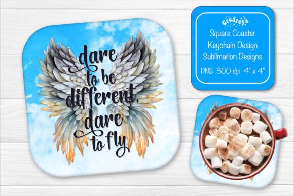 Square Coaster Wing Motivational Quote: A Crafts and Graphics Review