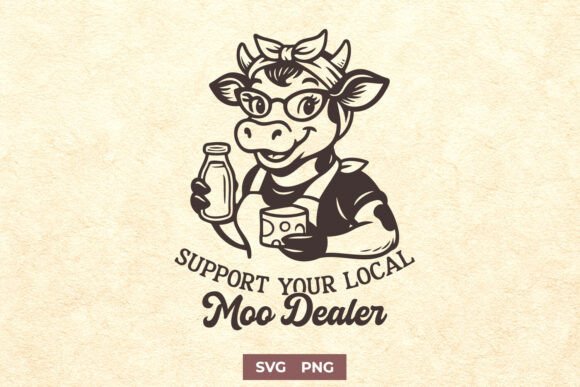 Support Your Local Moo Dealer SVG PNG: Graphics & Crafts Review