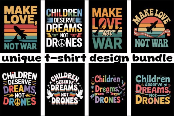 Unique Anti-War and Peace Quote T-Shirt Graphics for Crafts