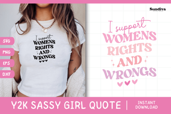 Y2K Sassy Girl Baby Tee Quote 11 Graphics in Crafts