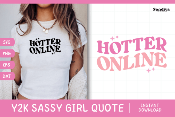 Y2K Sassy Girl Baby Tee Quote 17 Graphics in Crafts