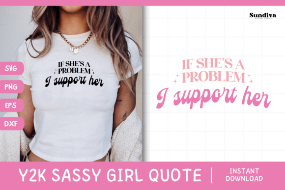 Y2K Sassy Girl Baby Tee Quote 9 Graphics for Crafts